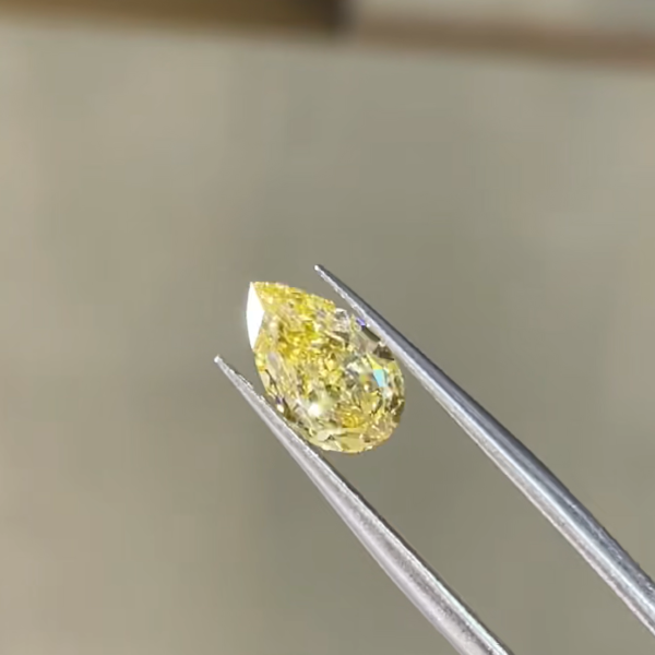 1.88ct Yellow Pear-Shaped Loose Diamond