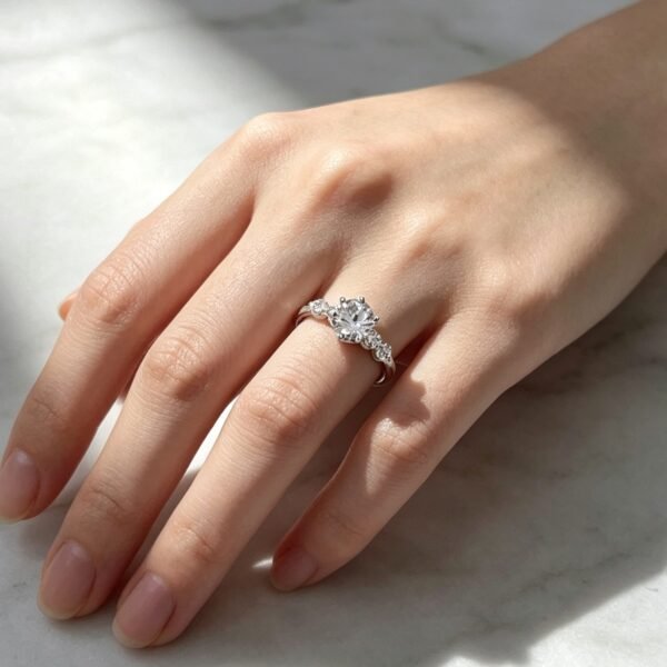 18k Delicate Six-Prong Ring