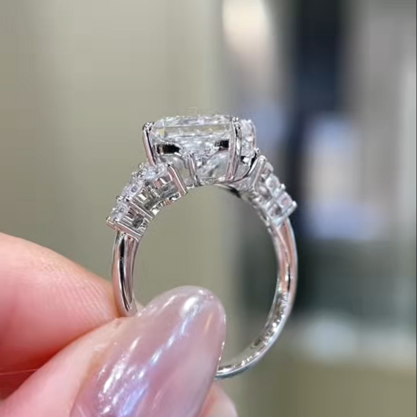 Platinum 3ct Princess Cut Diamond Ring