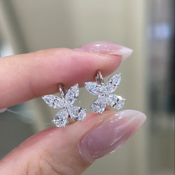 0.979ct Lab-Grown Diamond Butterfly Earrings