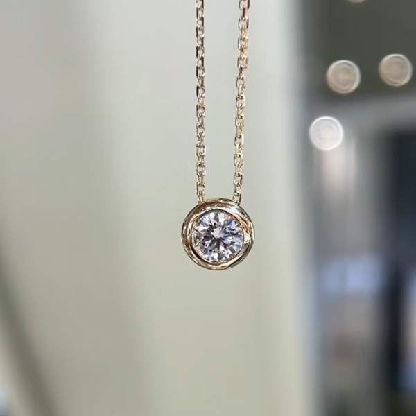 50-point K yellow bubble necklace