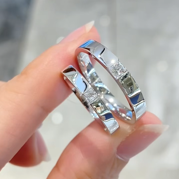 Platinum Lab-Grown Diamond Couple Rings